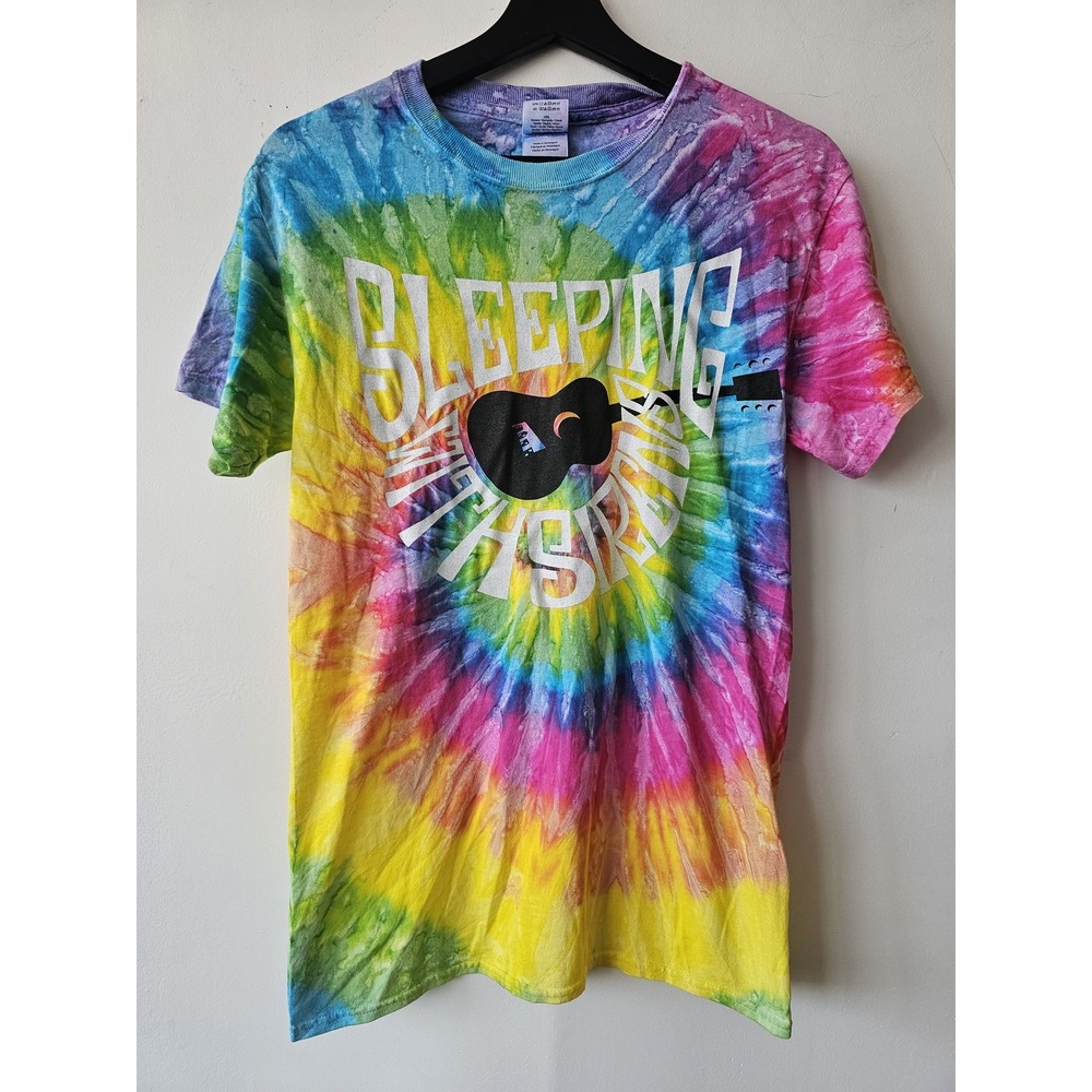 Sleeping With Sirens Shirt Mens Small Tie Dye Rainbow‎ Band Graphic Rock Tee